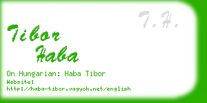 tibor haba business card